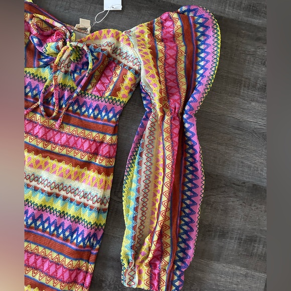 NWT Good People Design Embroidered Rainbow Midi Dress Sizs Medium - Picture 10 of 13